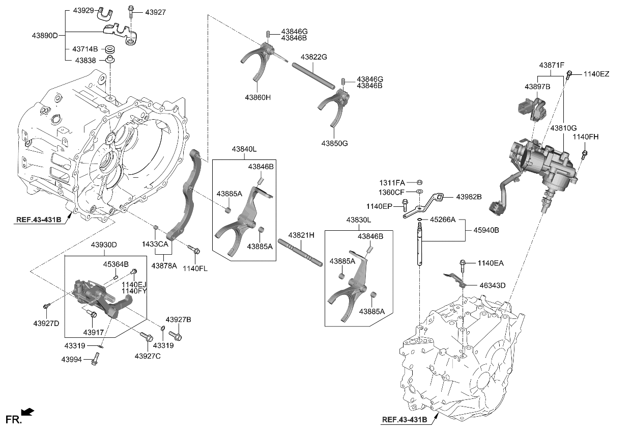 Kia 438972D030 Wiring-Gear ACTUATOR