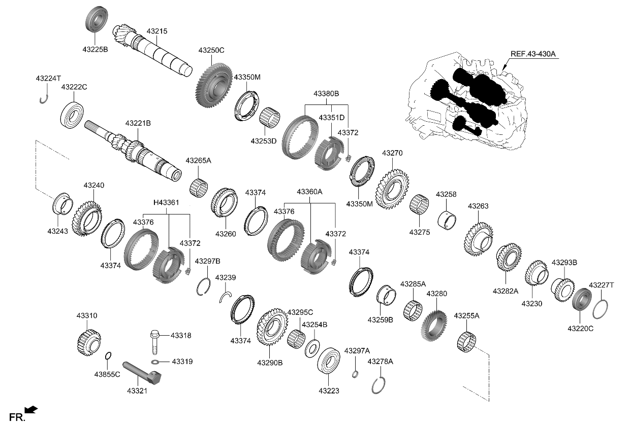 Kia 4327032220 Gear Assembly-2ND Speed