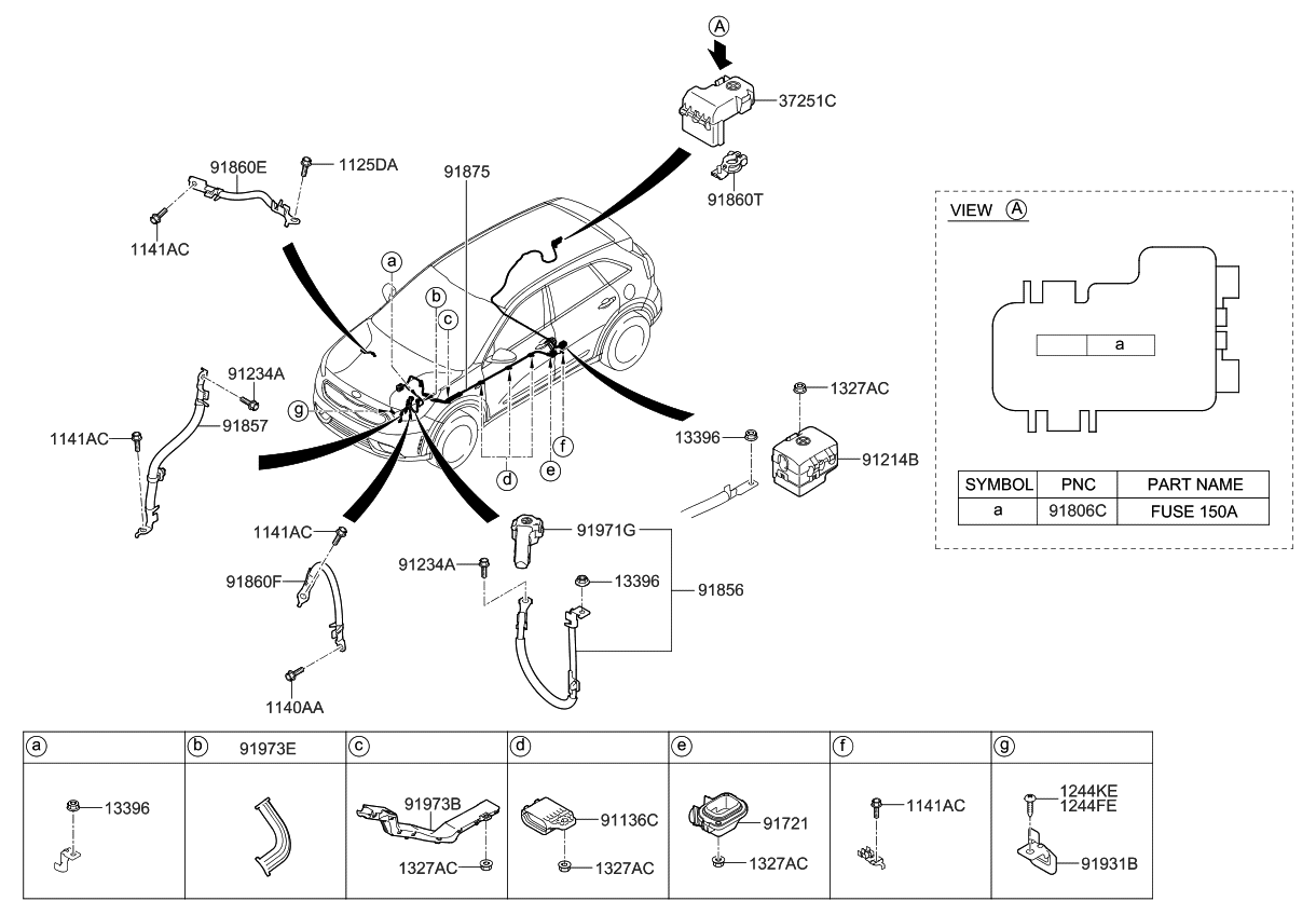 Kia 91875G5010 Cable Assembly-D/CURRENT