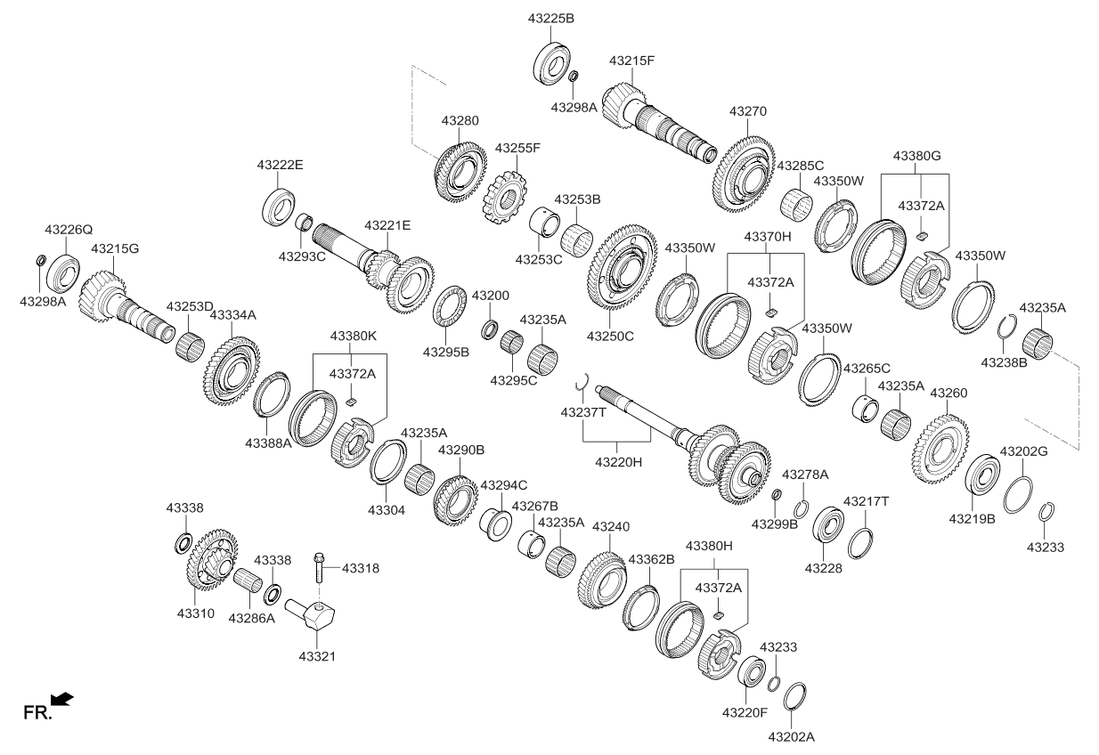 Kia 433342B000 Gear Assembly-Reverse Speed 433342B000 Kia Gear Assembly-Reverse Speed