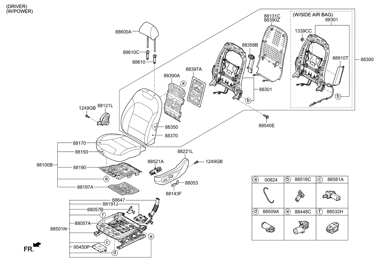 Kia 88360G5030AY7 Front Back Covering Assembly, Left