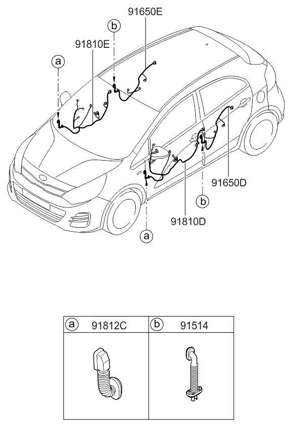 Kia 916131W440 Wiring Assembly-Front Door(Pa