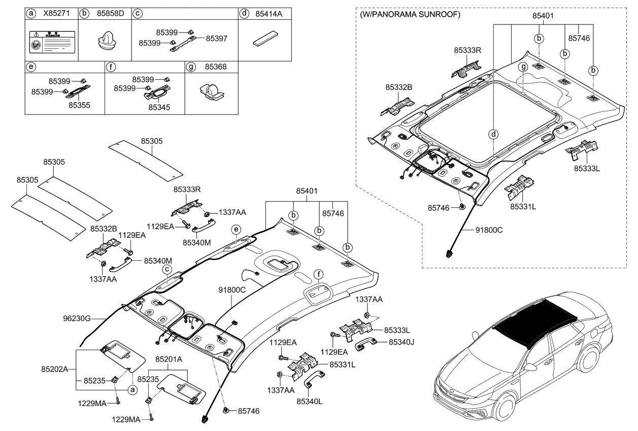 Kia 91810A8420 Wiring Assembly-Roof