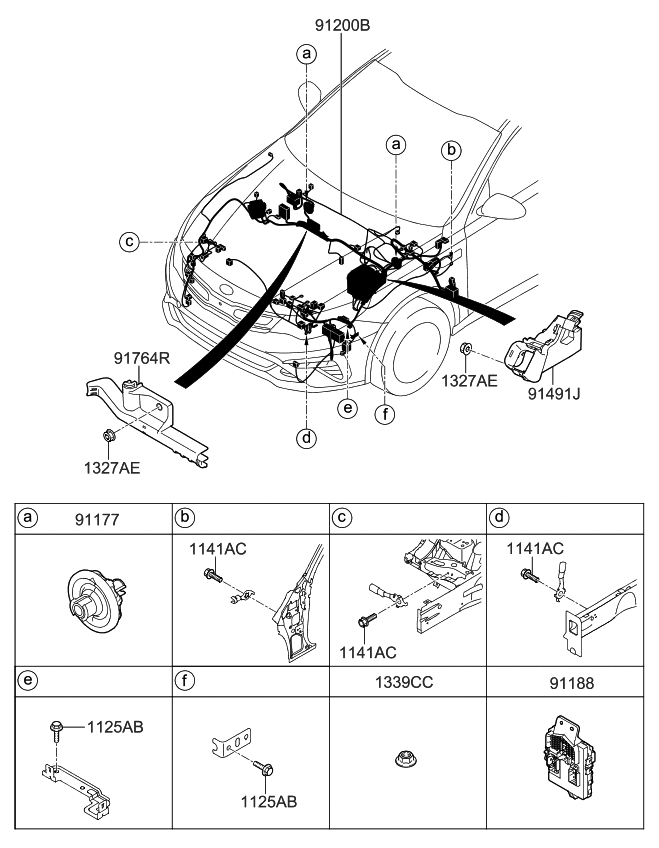 Kia 91971A8050 Protector-Engine,RH