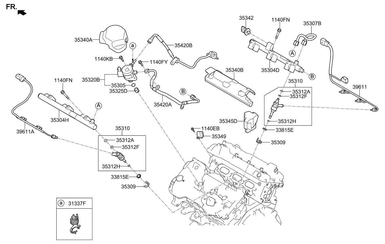 Kia 353413L110 Harness-Injector,RH