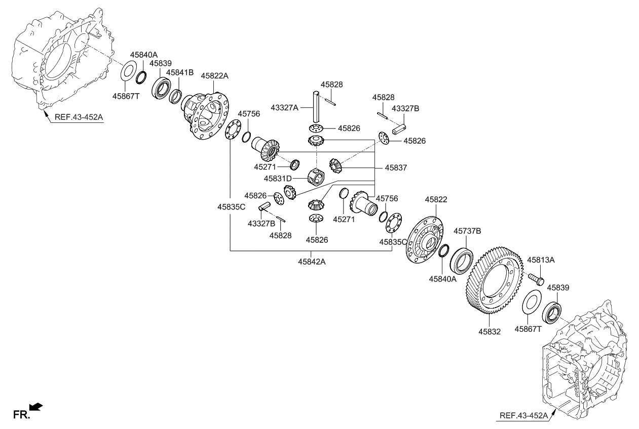 Kia 458323F800 Gear-Differential Drive