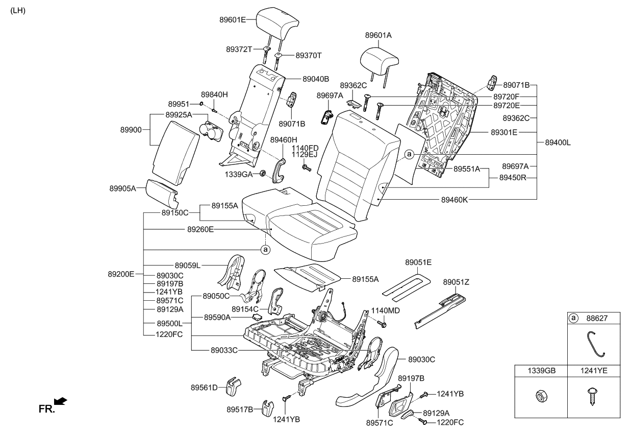 Kia 89900C6611C76 Rear Seat Armrest Assembly