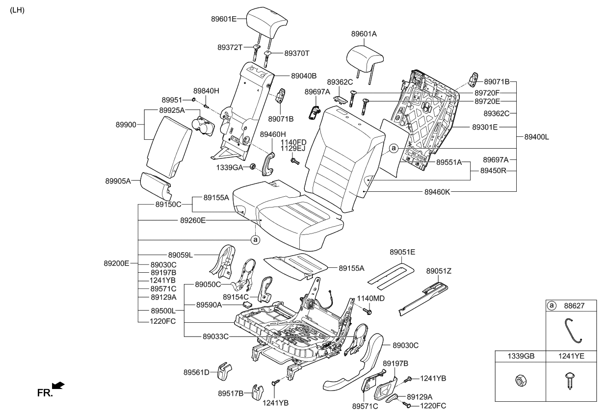 Kia 89100C6800C61 Cushion Assembly-2ND Sea