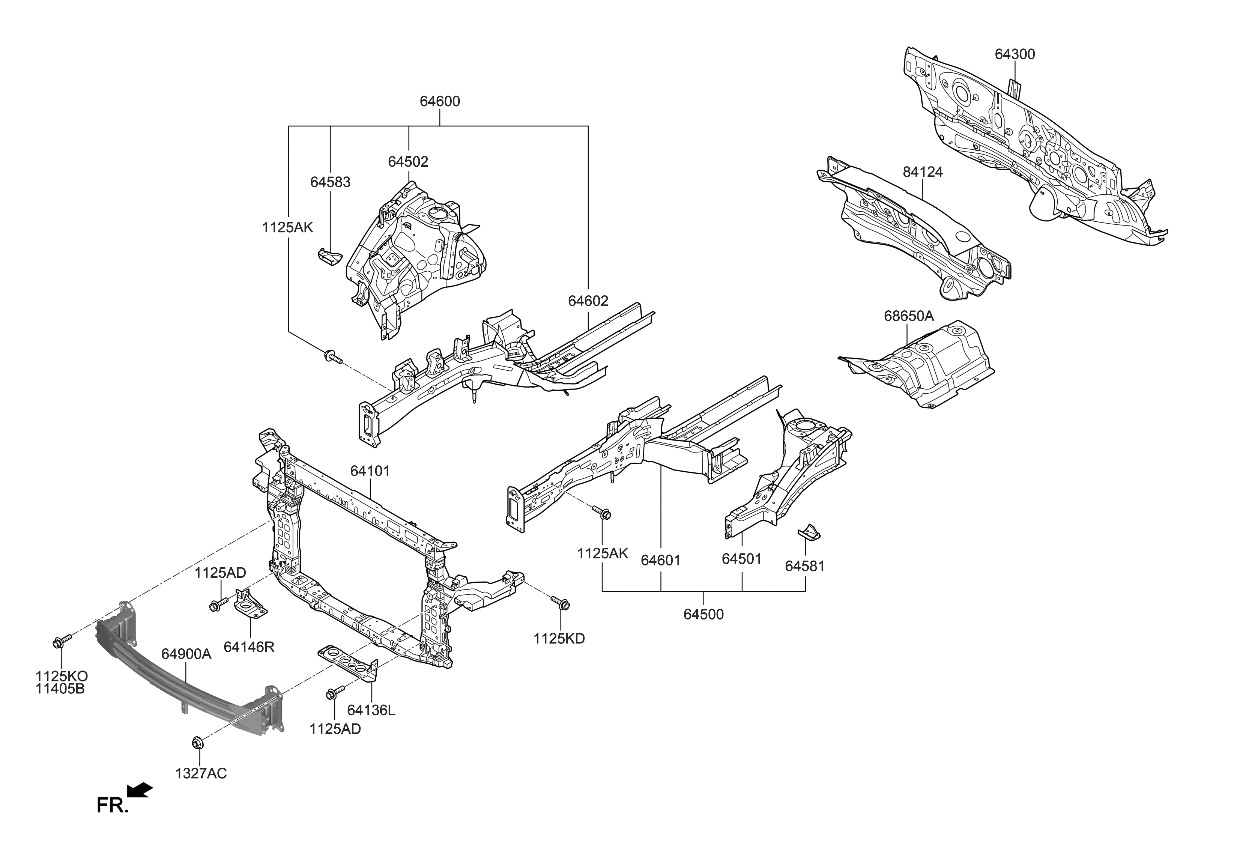 Kia 64602C6000 Member Assembly-Front Si