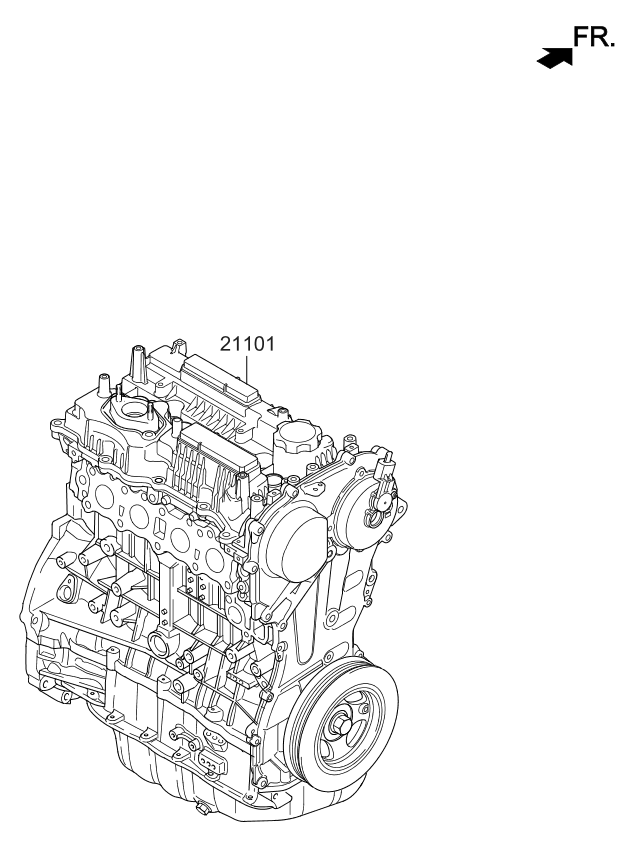 Kia 211012GK18 Engine Assembly-Sub