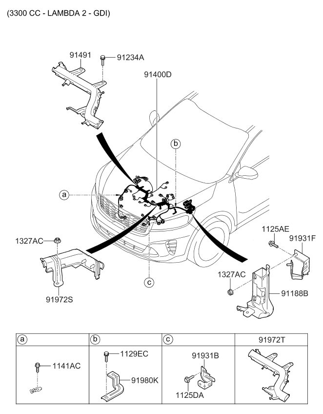 Kia 91971C5070 Protector-Wiring