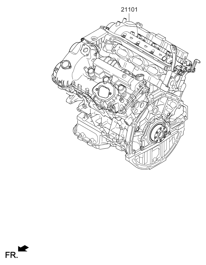 Kia 193P13LS00 Engine Assembly-Sub