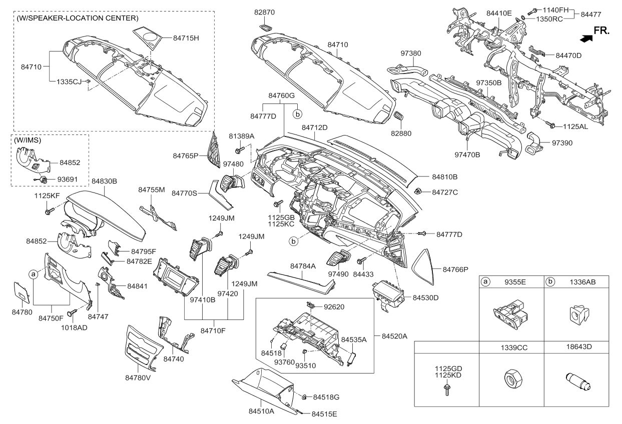 Kia 847273R001 GROMMET-Crash Pad Main Guide