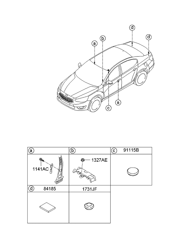 Kia 8418527010 Pad-Roof Rail