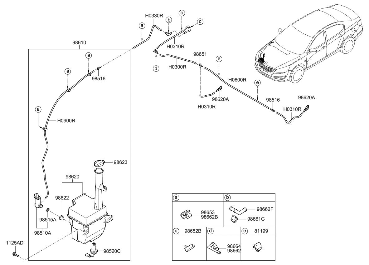 Kia 9866217000 Connector-Windshield Washer