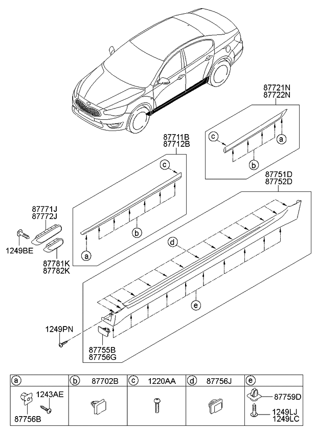 Kia 877823R501 GARNISH Assembly-Fender