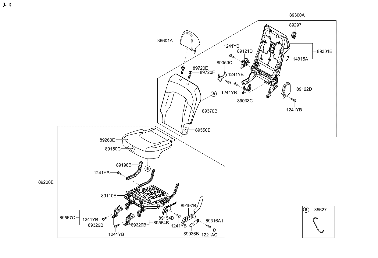 Kia 89360DW010FG5 COVERING-RR SEAT BAC