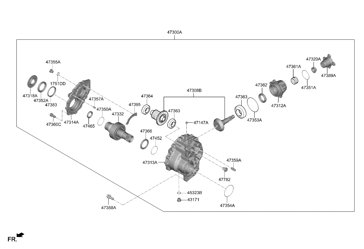 Kia 473134G300 Housing-Transfer