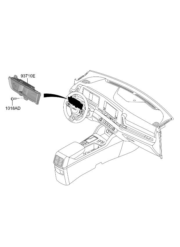 Kia 93700P1090FHV SWITCH ASSY-SIDE CRA