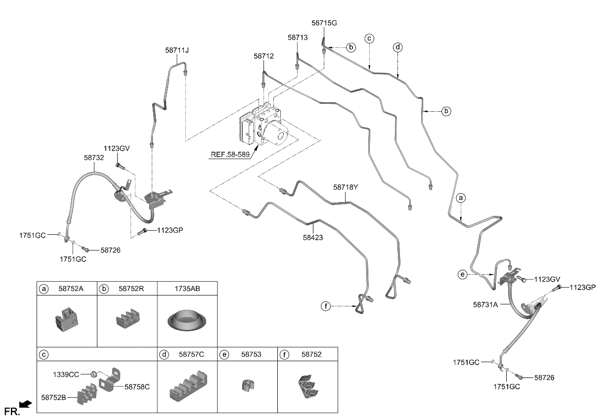 Kia 58718CW000 TUBE-M/CYL TO H/UNIT