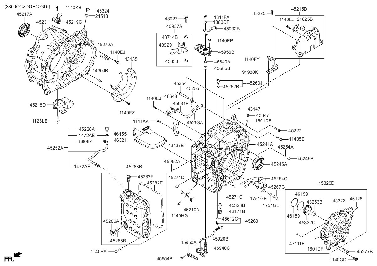 Kia 459323B050 Lever-Automatic Transaxle Manual Control