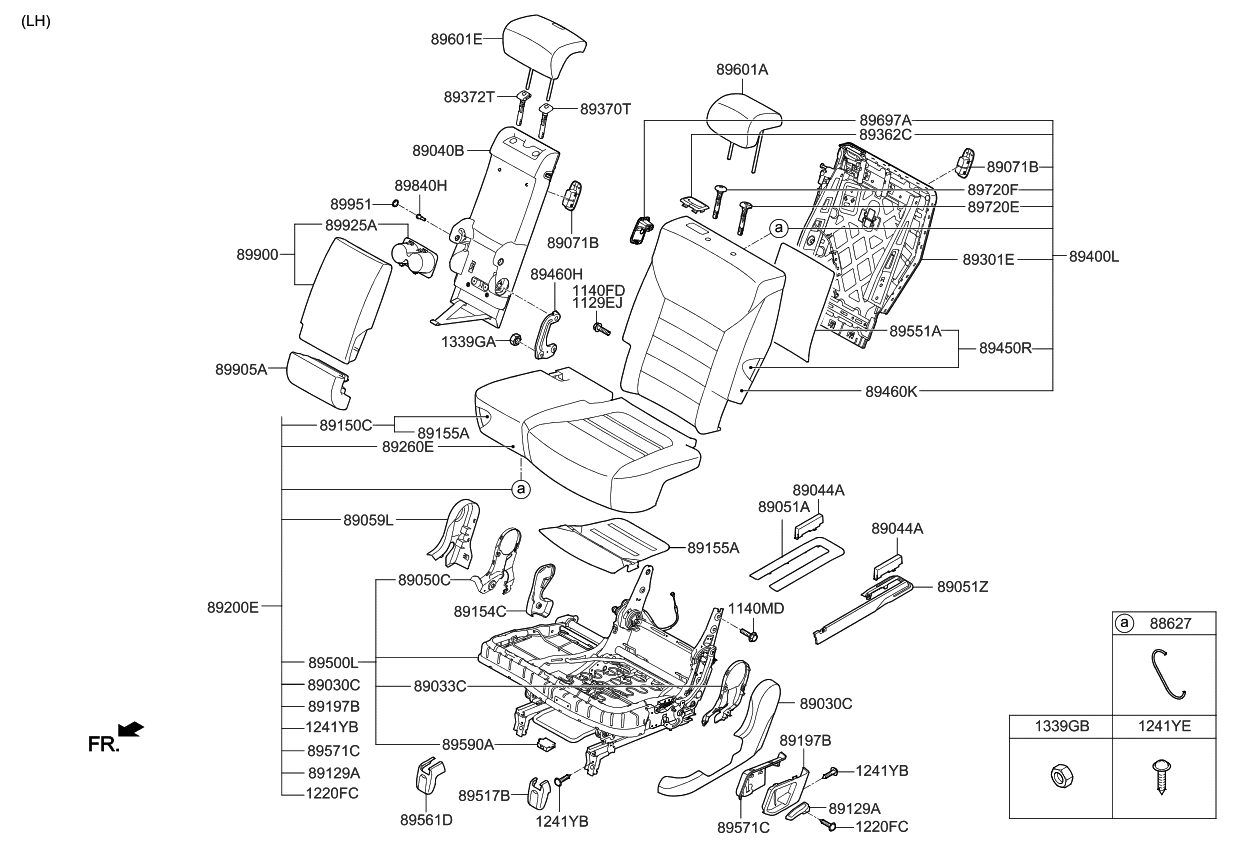 Kia 89730C6330C66 Headrest Assembly-Rear Seat