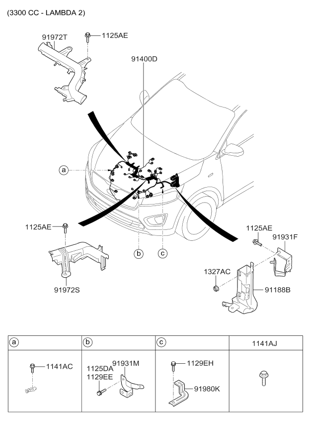 Kia 91400C6010 Wiring Assembly-Control