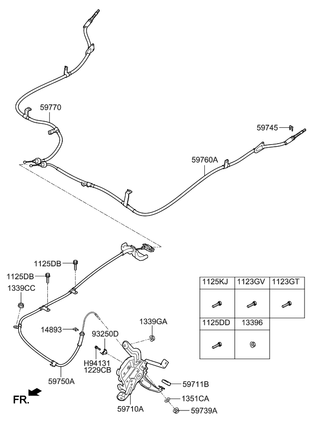 Kia 59739B2000 Holder-Nut