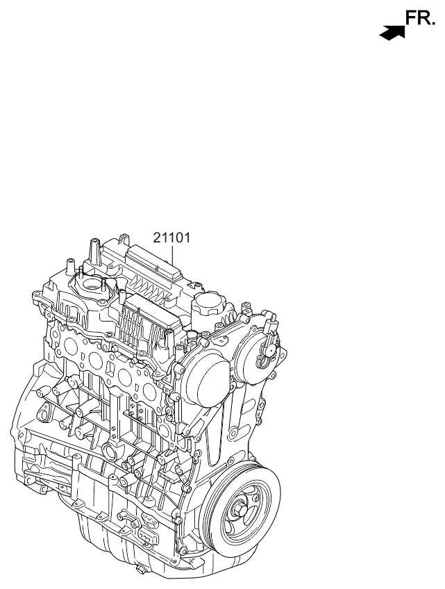 Kia 211012GK13 Engine Assembly-Sub