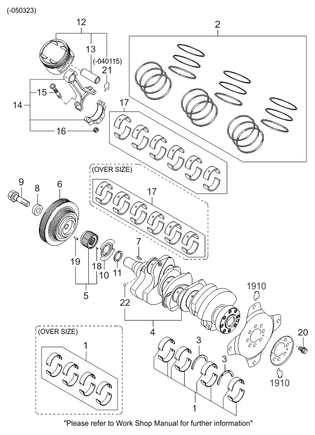 Kia 2361135704 Bearing-Connection Rod