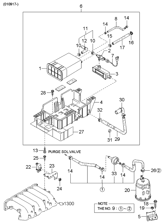 Kia 0K52Y1397XC Canister Assembly