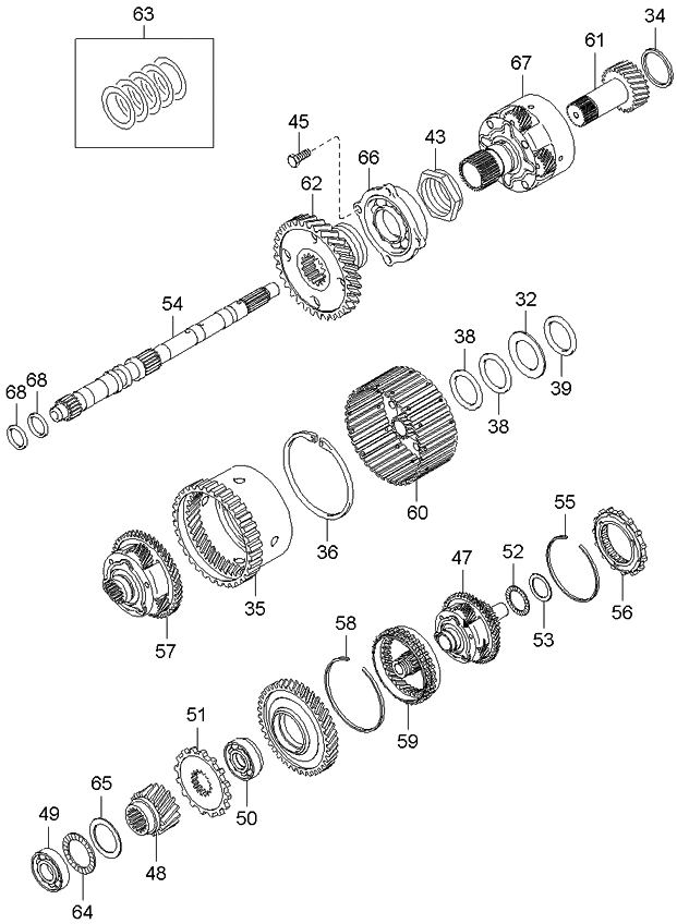 Kia 4573139530 Bearing-Double TAPER