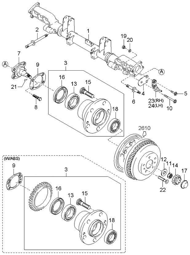 Kia 0K53A2608YA Bracket Assembly-S/A, LH