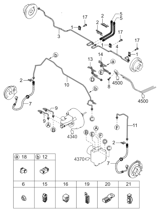 Kia 2K52Y45320A Pipe-Brake,Front,LH