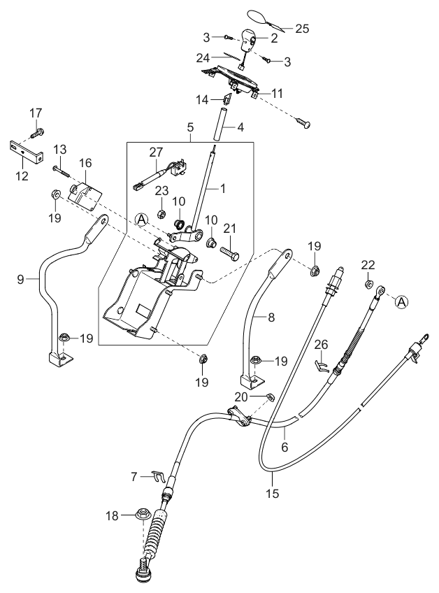 Kia 0K53C46721 Bracket Assembly-Support