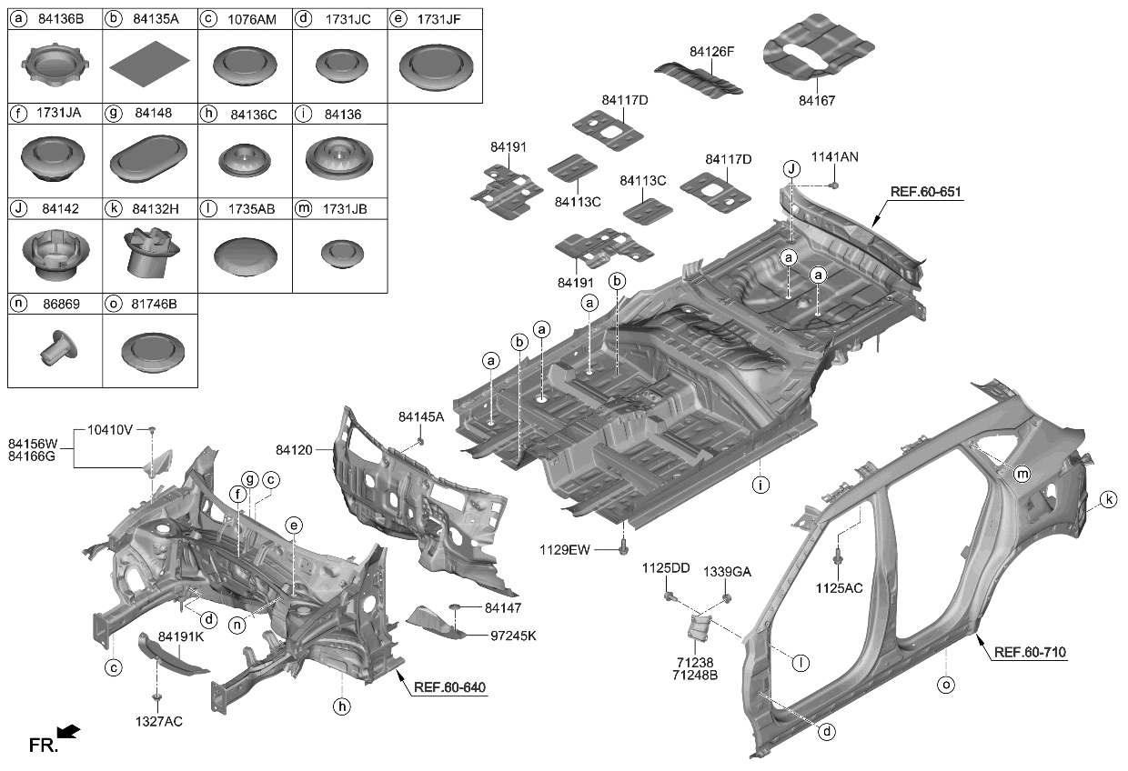 Kia 8574607000WK Clip-HEADLINING