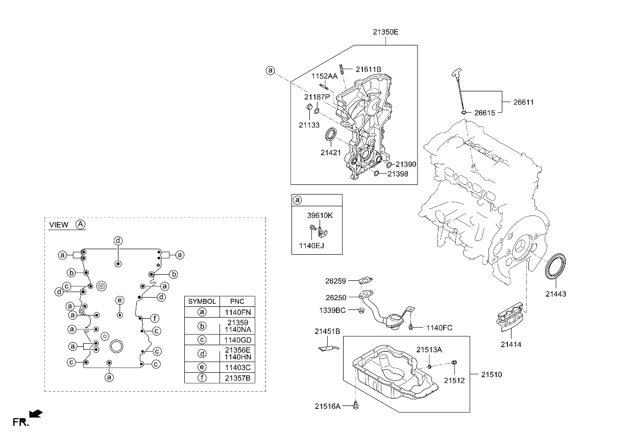 Kia 213592E000 Bracket-Oil Filter