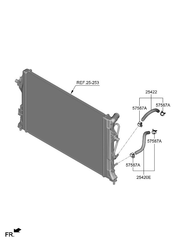 Kia 25420Q5000 Hose Assembly-Oil COOLIN