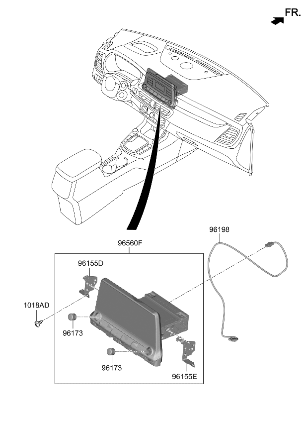 Kia 96560Q5220DHV HEAD UNIT ASSY-AVN