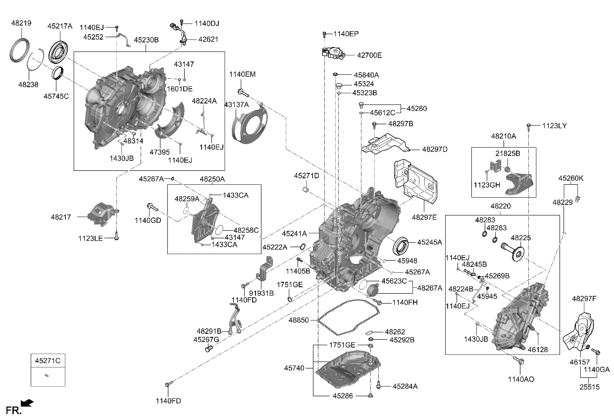 Kia 482412H705 Case-Transmission