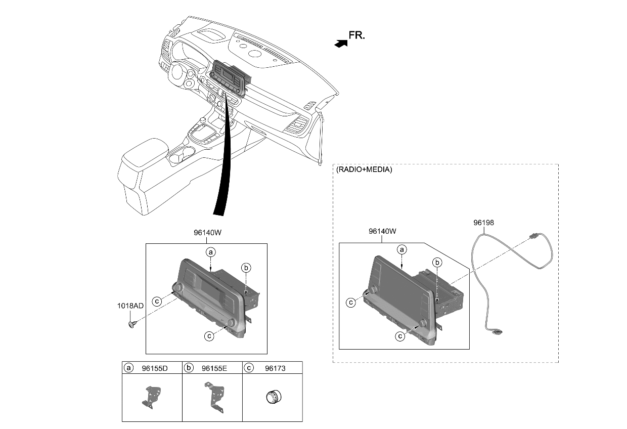 Kia 96160Q5660DHV AUDIO ASSY