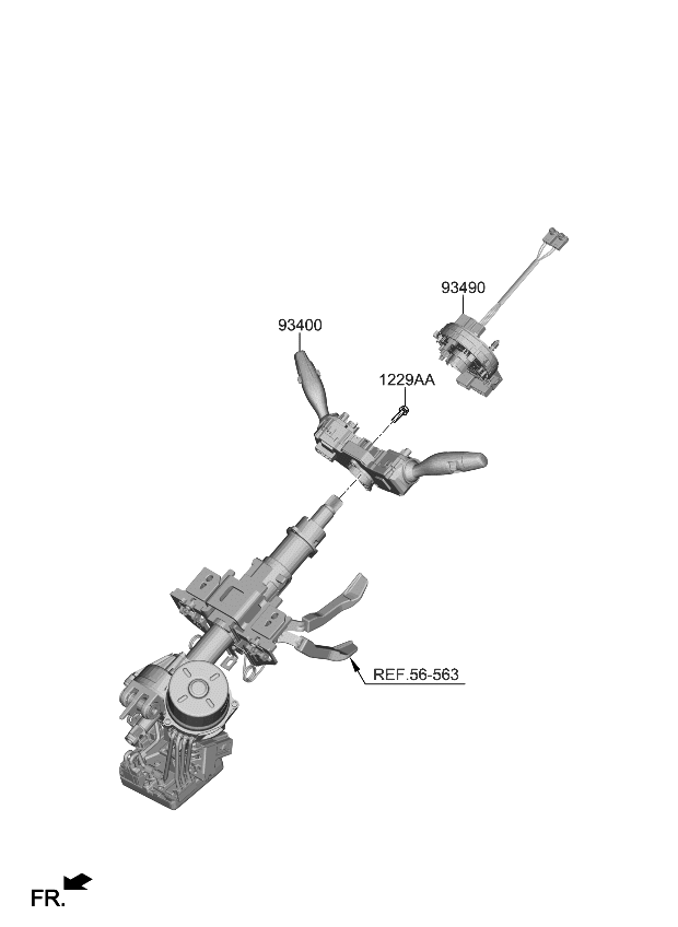 Kia 93490Q5225 CONTACT ASSY-CLOCK S