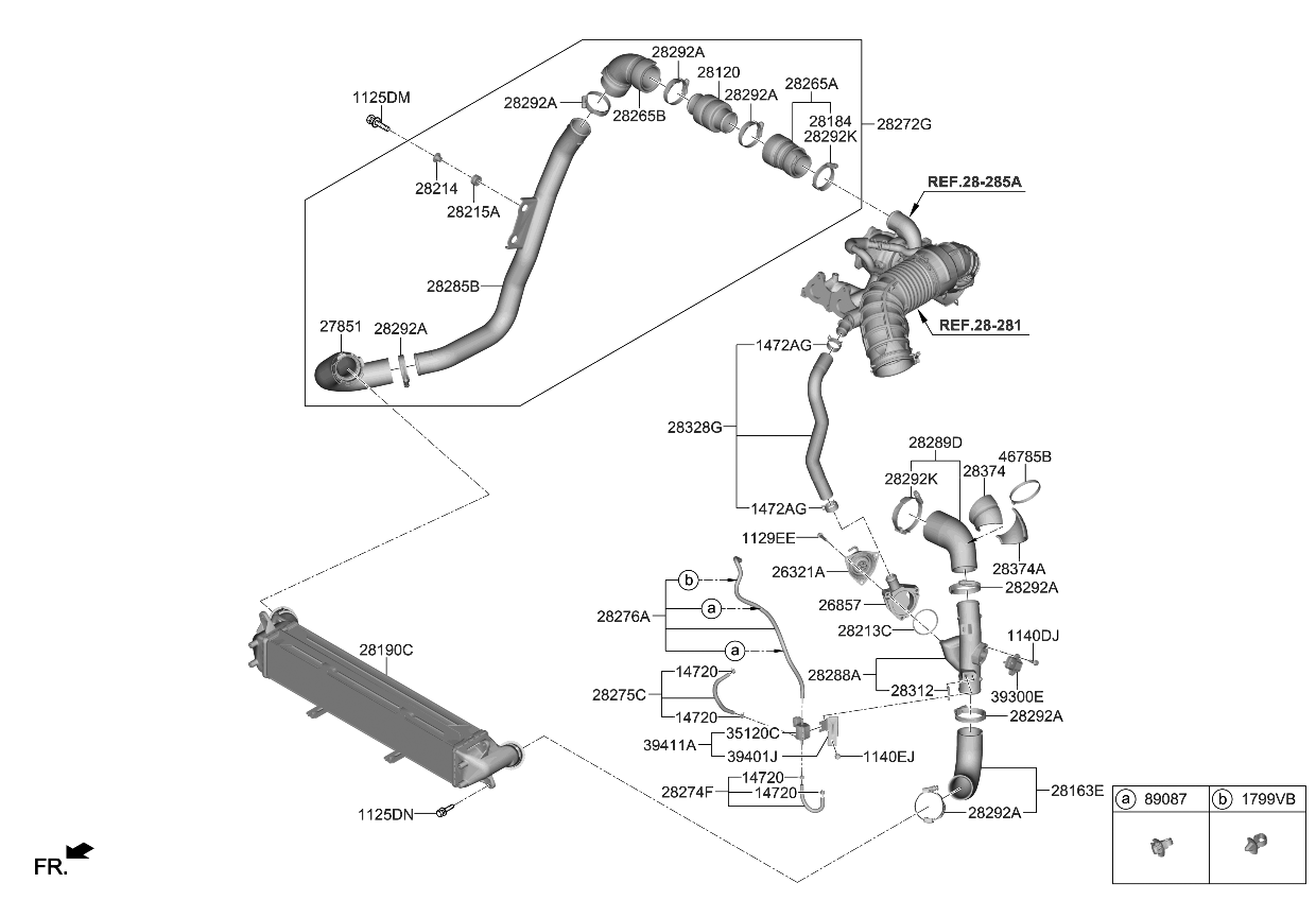 Kia 282702B851 Cooler Assembly-Inter