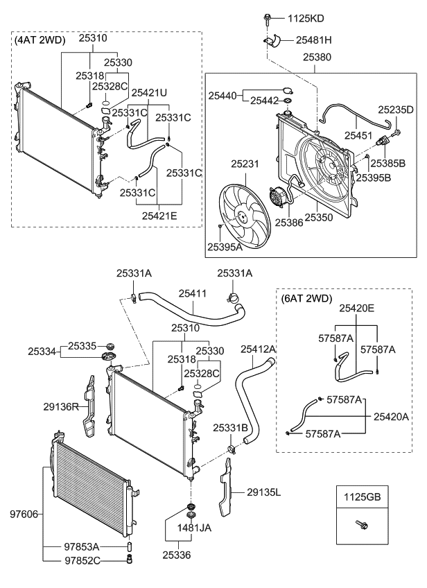 Kia 254812H000 Clip-Hose