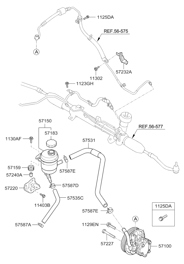 Kia 572321M000 Bracket-Pressure Hose