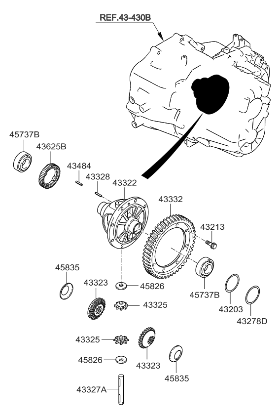 Kia 4333224700 Gear-Differential Drive