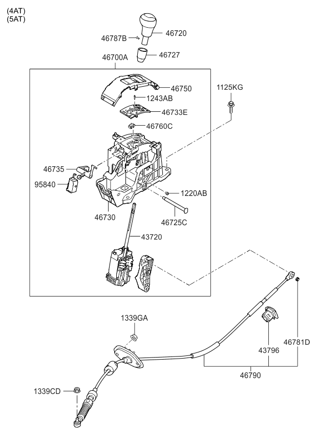 Kia 467351M100 Shift Lock Cam