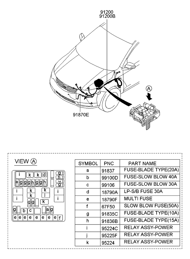 Kia 912541M110 Wiring Assembly-Engine