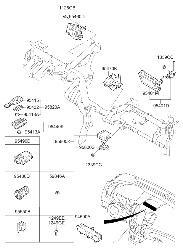 Kia 954321M000 Rubber Button-Transmission