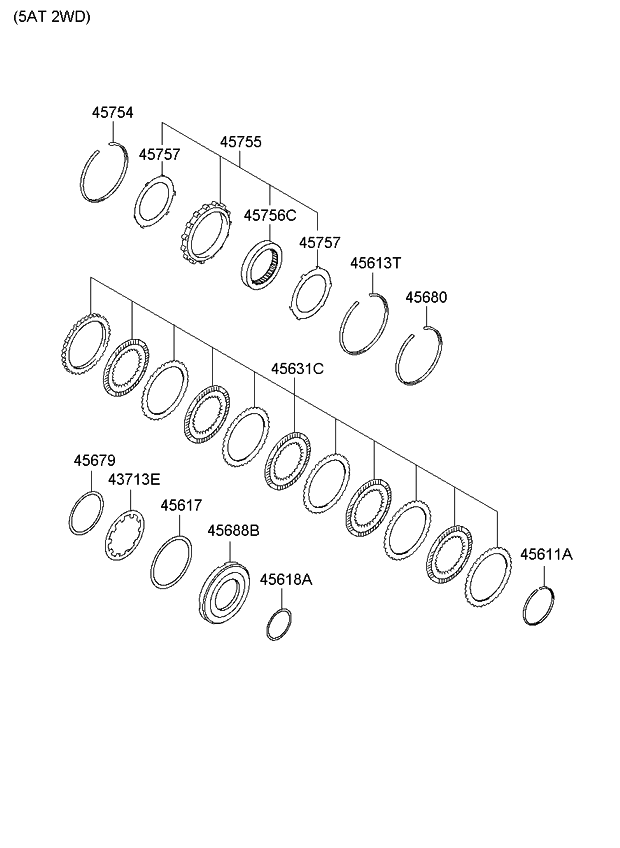 Kia 4568623800 Spring-Brake Return